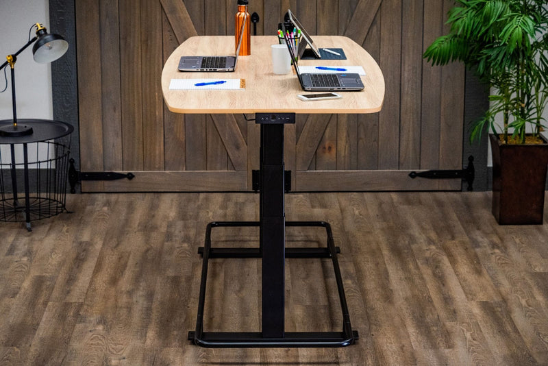 72" Electric Adjustable Conference Table With Footrest Bar