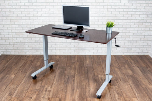 60" High Speed Crank Adjustable Stand Up Desk
