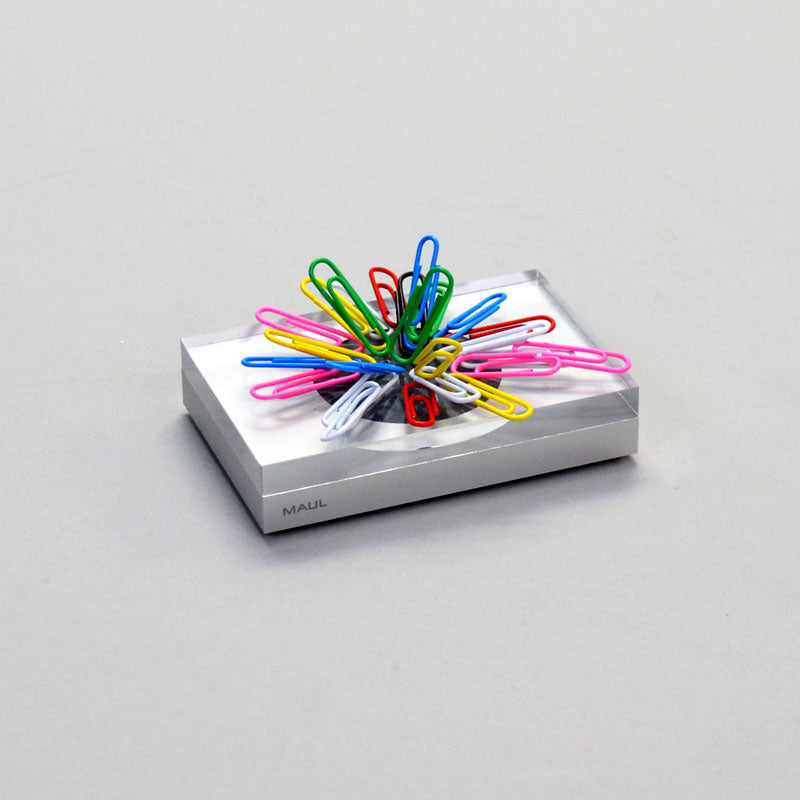 Aluminum & Acrylic Magnetic Paperclip Holder