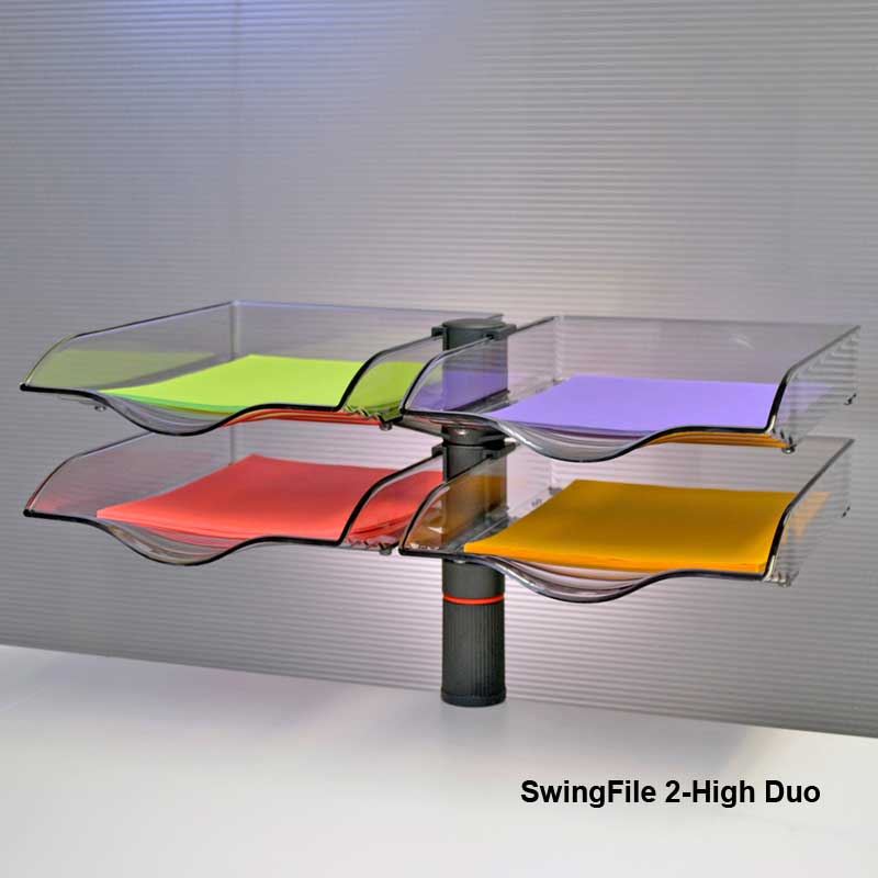 SwingFile Letter Trays, 2-High Duo
