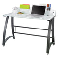 Tempered Glass Computer Desk, 47"W x 37"H x 23"D