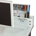 Tempered Glass Computer Desk, 47"W x 37"H x 23"D