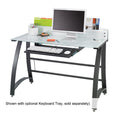 Tempered Glass Computer Desk, 47"W x 37"H x 23"D