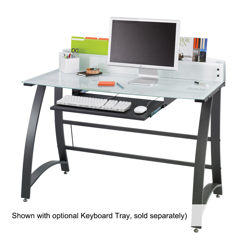 Tempered Glass Computer Desk, 47"W x 37"H x 23"D