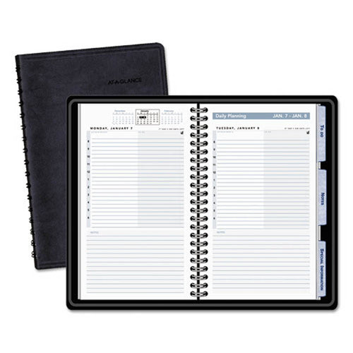 The Action Planner Daily Appointment Book, Black, 2024