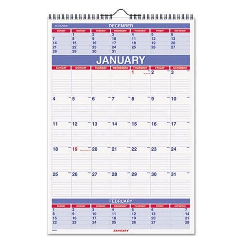 Three-Month Wall Calendar, 2025