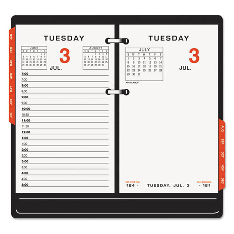 AT-A-GLANCE 2023 Daily Monthly Planner Two Page Per Day Refill, Loose-Leaf,  Desk Size, 5 1/2 x 8 1/2 