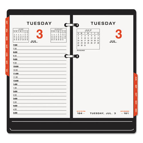 Two-Color Desk Calendar Refill, 3 1/2" X 6", 2025