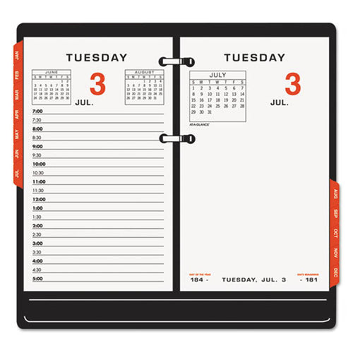 Two-Color Desk Calendar Refill, 3 1/2" X 6", 2024