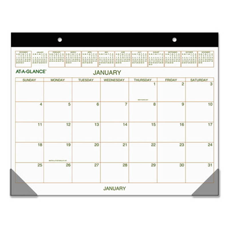 Two-Color Desk Pad, 22" X 17", 2024