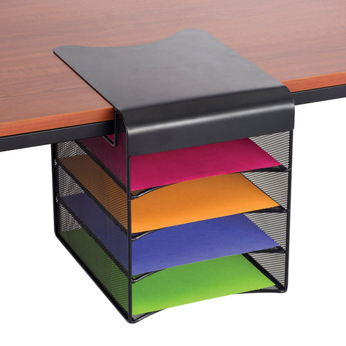 UltiMesh 4 Horizontal Compartment Under-Desk Hanging Organizer