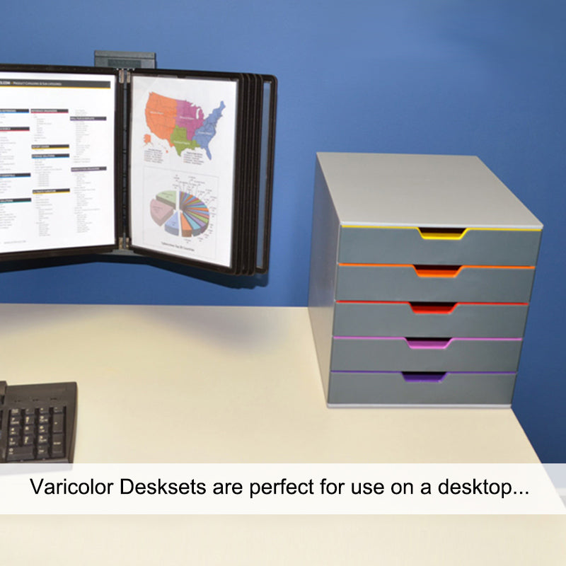 Varicolor 7-Drawer Deskset