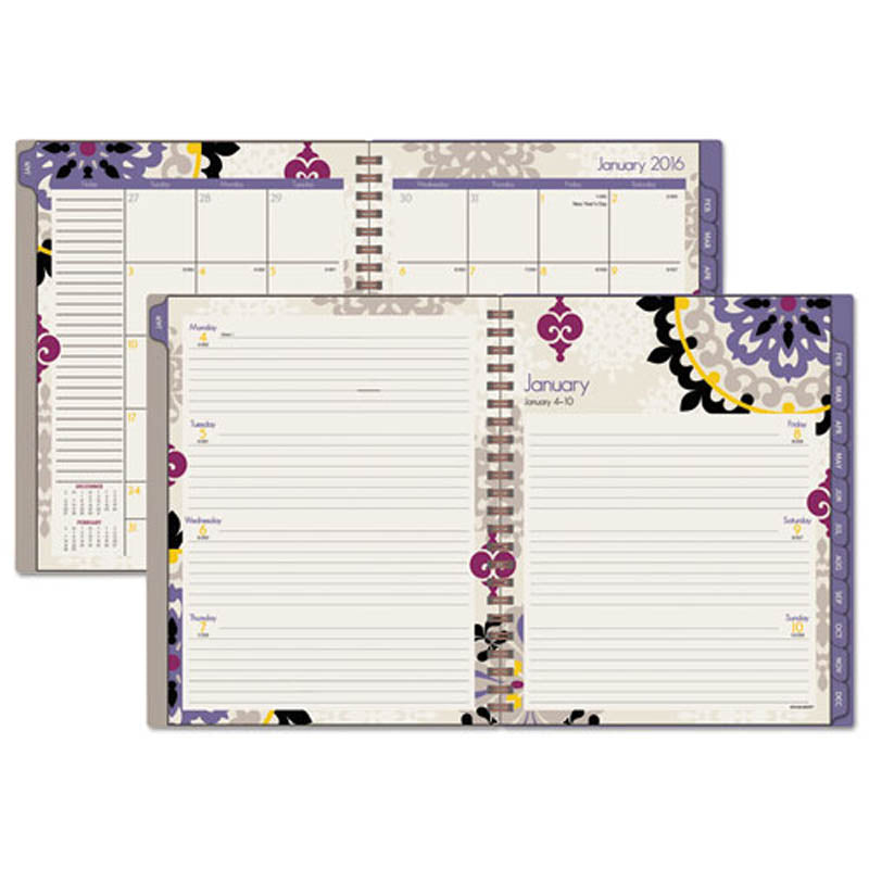 Vienna Weekly/Monthly Appointment Book, Purple, 2025