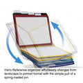 Vario 10-Pocket Wall/Desk Reference Organizer, Assorted Pockets
