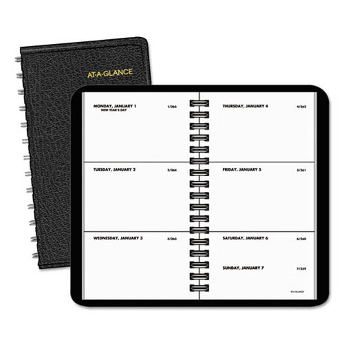 Weekly Planner, 2 1/2" X 4 1/2", Black, 2024