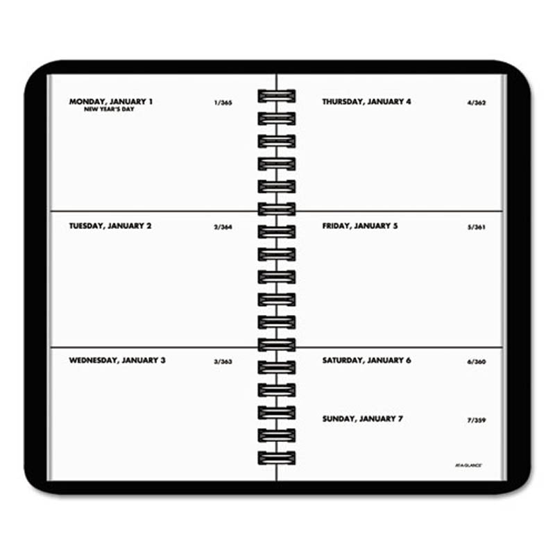 Weekly Planner, 2 1/2" X 4 1/2", Black, 2025
